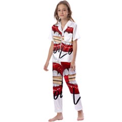 Adobe Express 20220717 1721280 9235749027681339 Fashion-printed-clothing-accessories (1) Kids  Satin Short Sleeve Pajamas Set by sunkissedallure