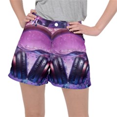 Headphones Sound Audio Music Radio Women s Ripstop Shorts by Hannah976