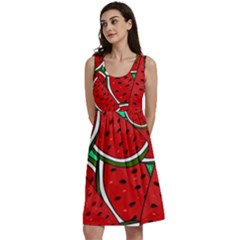 Summer Watermelon Fruit Classic Skater Dress by Cemarart