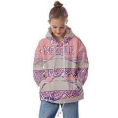 Ramen Kawaii Aesthetic Pink Kids  Oversized Hoodie by Cemarart