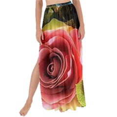 Flower Roses Maxi Chiffon Tie-up Sarong by Cemarart