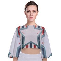 Star-decorative-embellishment-6aa070a89baeccaaaca156bbe13c325f Tie Back Butterfly Sleeve Chiffon Top by saad11