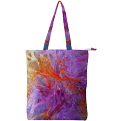 Flowing Petals Double Zip Up Tote Bag by kaleidomarblingart