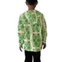 Green Pattern Retro Wallpaper Kids  Hooded Windbreaker View2