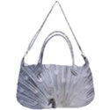 White Peacock Bird Removable Strap Handbag View2