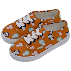 Cute Penguin Funny Pattern Kids  Classic Low Top Sneakers by Grandong