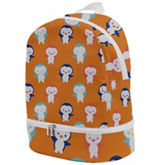 Cute Penguin Funny Pattern Zip Bottom Backpack by Grandong