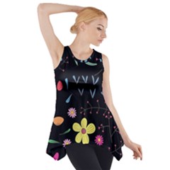 Beautiful Flower Plants Aesthetic Secret Garden Side Drop Tank Tunic by Grandong