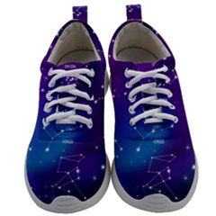 Realistic Night Sky Poster With Constellations Mens Athletic Shoes by Grandong