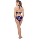 Owl Pattern Background Halter Side Cut Swimsuit View2