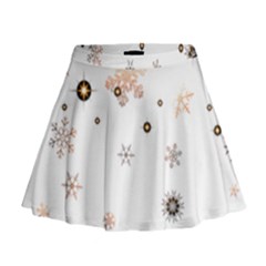 Golden-snowflake Mini Flare Skirt by saad11