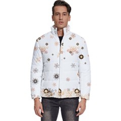 Golden-snowflake Men s Puffer Bubble Jacket Coat by saad11