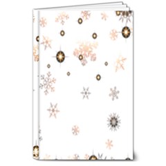 Golden-snowflake 8  X 10  Hardcover Notebook by saad11