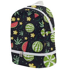 Watermelon Doodle Pattern Zip Bottom Backpack by Cemarart