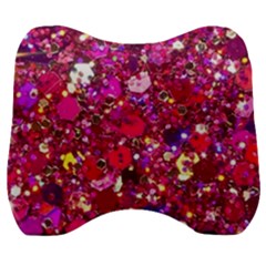 Pink Glitter, Cute, Girly, Glitter, Pink, Purple, Sparkle Velour Head Support Cushion by nateshop