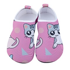 Cute Animal Little Cat Seamless Pattern Men s Sock-style Water Shoes by Cemarart