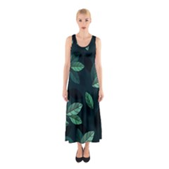 Foliage Sleeveless Maxi Dress by HermanTelo