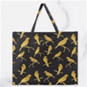 Background With Golden Birds Zipper Large Tote Bag View1