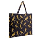 Background With Golden Birds Zipper Large Tote Bag View2