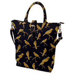 Background With Golden Birds Buckle Top Tote Bag by Ndabl3x