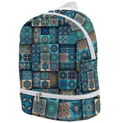 Texture Pattern Abstract Colorful Digital Art Zip Bottom Backpack by Ndabl3x