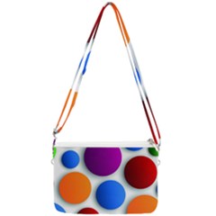 Abstract Dots Colorful Double Gusset Crossbody Bag by nateshop