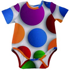 Abstract Dots Colorful Baby Short Sleeve Bodysuit by nateshop