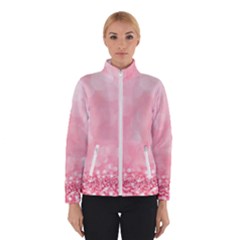 Pink Glitter Background Women s Bomber Jacket by nateshop