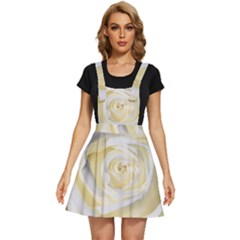 White Roses Flowers Plant Romance Blossom Bloom Nature Flora Petals Apron Dress by Proyonanggan