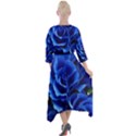 Roses Flowers Plant Romance Quarter Sleeve Wrap Front Maxi Dress View2