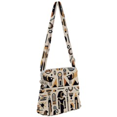 Egypt Pyramids Nature Desert Zipper Messenger Bag by Proyonanggan