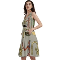 Egyptian Man Artifact Royal Sleeveless V-neck Skater Dress With Pockets by Proyonanggan