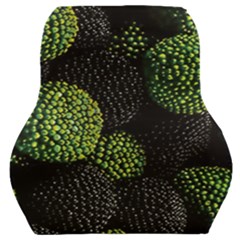 Berry,note, Green, Raspberries Car Seat Back Cushion  by nateshop