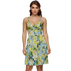 Background-flowers V-neck Pocket Summer Dress  by nateshop