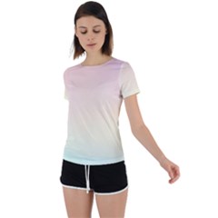 Pastel , Purple, Pink, Blue, Light, Mix Back Circle Cutout Sports T-shirt by nateshop