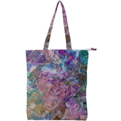 Abstract Waves Double Zip Up Tote Bag by kaleidomarblingart