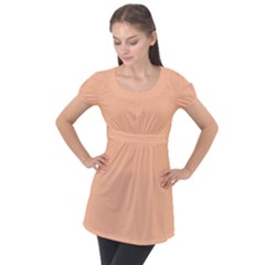 Peach Fuzz 2024 Puff Sleeve Tunic Top by dressshop