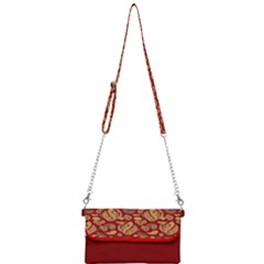 Vintage Dragon Chinese Red Amber Mini Crossbody Handbag by DimSum