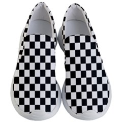 Black White Checker Pattern Checkerboard Women s Lightweight Slip Ons by Grandong