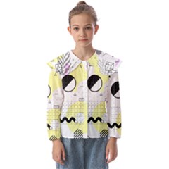 Graphic Design Geometric Background Kids  Peter Pan Collar Blouse by Grandong