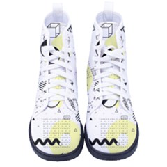 Graphic Design Geometric Background Women s High-top Canvas Sneakers