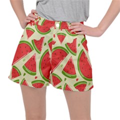 Cute Watermelon Seamless Pattern Women s Ripstop Shorts by Grandong