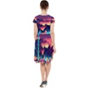 Cityscape Building Painting 3d City Illustration Cap Sleeve Midi Dress View2