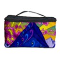 Blue And Purple Mountain Painting Psychedelic Colorful Lines Cosmetic Storage Case View1