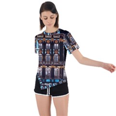 Catherine Spalace St Petersburg Asymmetrical Short Sleeve Sports T-shirt by Cemarart