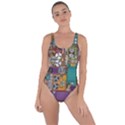 Pattern Design Art Techno  Dj Music Retro Music Device Bring Sexy Back Swimsuit View1