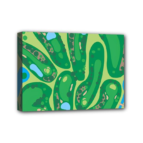 Golf Course Par Golf Course Green Mini Canvas 7  X 5  (stretched) by Cemarart