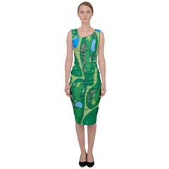 Golf Course Par Golf Course Green Sleeveless Pencil Dress by Cemarart