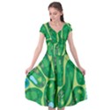 Golf Course Par Golf Course Green Cap Sleeve Wrap Front Dress View1