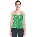 Golf Course Par Golf Course Green Velvet Spaghetti Strap Top View1